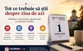 Calendarul zilei, sărbători și evenimente istorice într-un singur loc